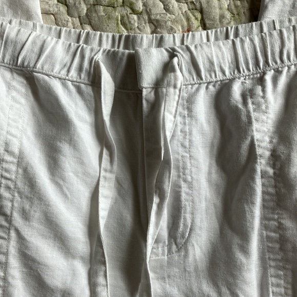 Liz Claiborne White Linen Blend Beachy Pants, M - Picture 2 of 8